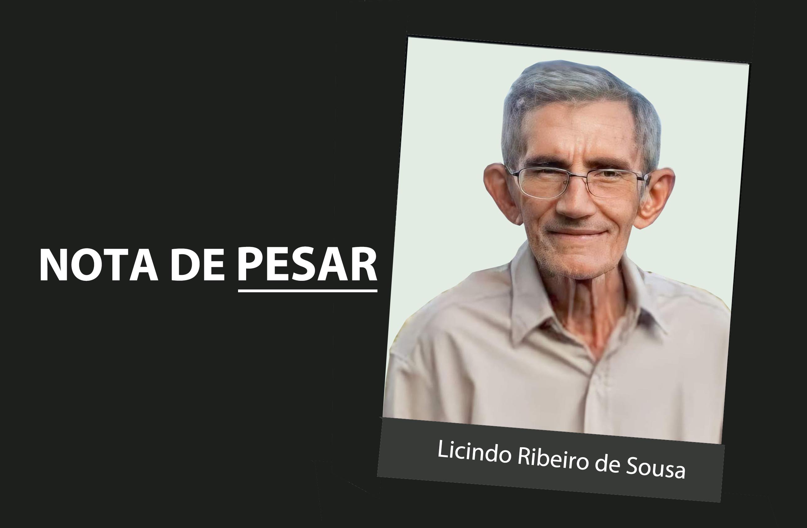 Câmara de Caraúbas emite Nota de Pesar pelo falecimento do ex-prefeito Licindo Ribeiro